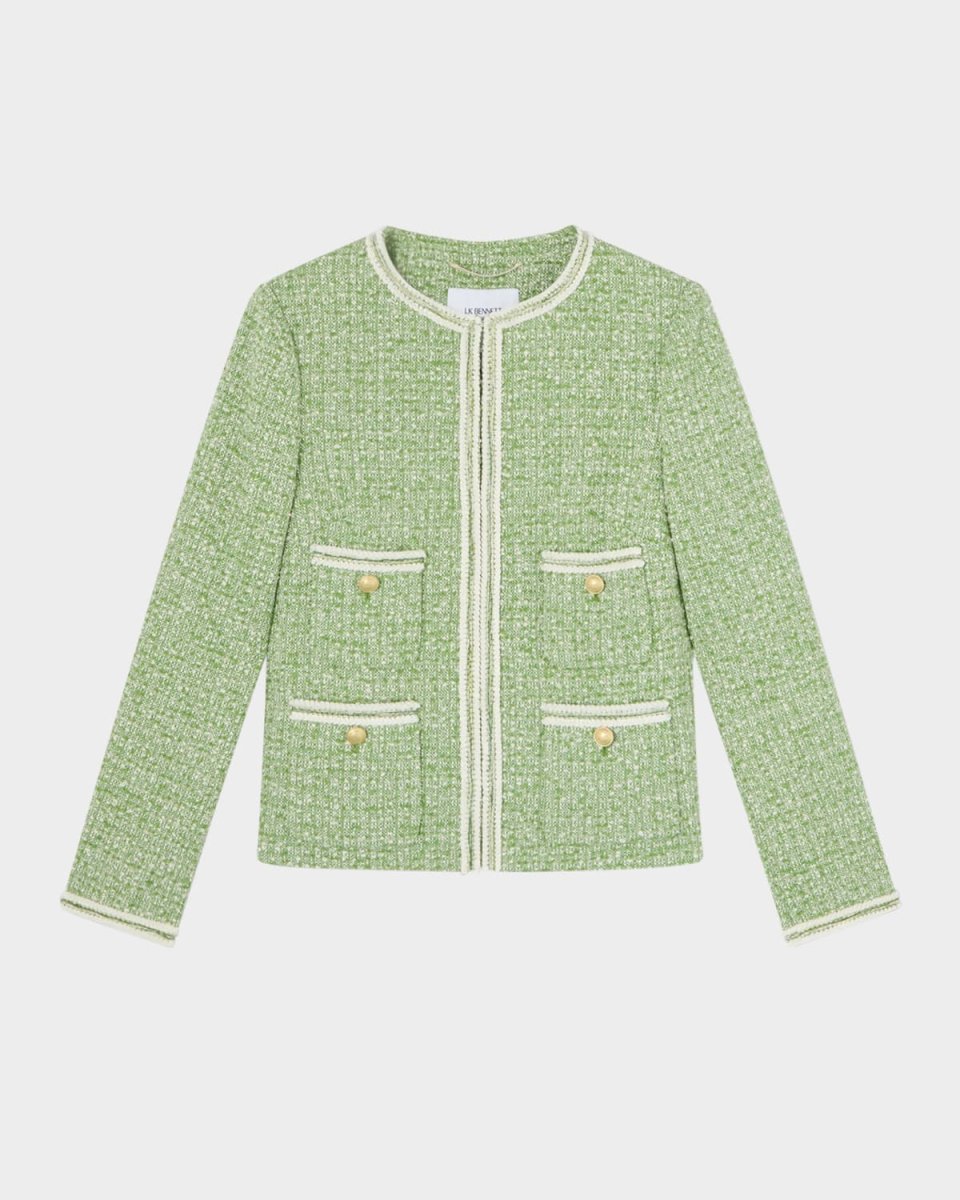 Charlie Contrast-Trim Tweed Jacket